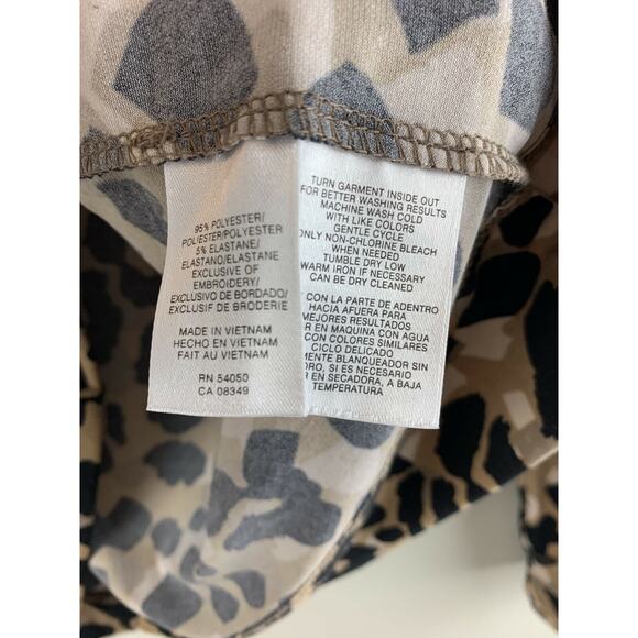 Anne Klein Leopard Print Button Blouse Cardigan XS Extra Small - Picture 6 of 6